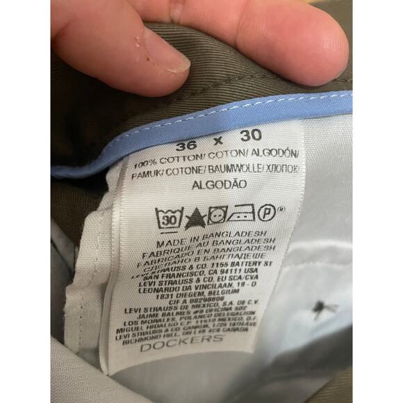 Dockers Men's 36 x 30 Signature Khaki‎ Straight fit Brown Taupe Cotton Pants - Picture 3 of 5